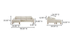 Quinn Sectional with moveable chaise (can be LAF or RAF), Oatmeal, 98” W