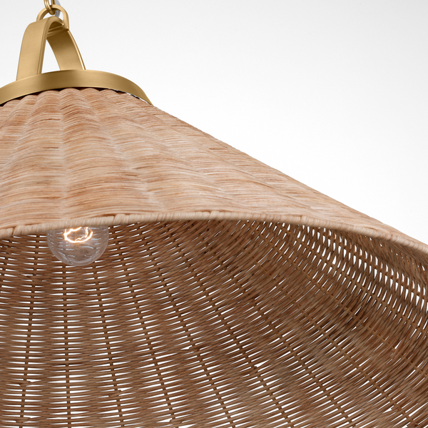 Whitby Grand Pendant, Burnished Brass, 30"Dia