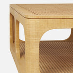 Fiorenza Coffee Table, Matte Raffia/Natural Cane, 48"W x 48"D