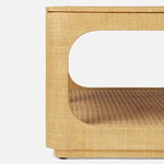 Fiorenza Coffee Table, Matte Raffia/Natural Cane, 48"W x 48"D