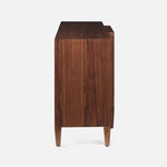 Hillard Cabinet, Champagne Faux Canvas/Walnut Veneer, 80"L x 20"W x 34"H