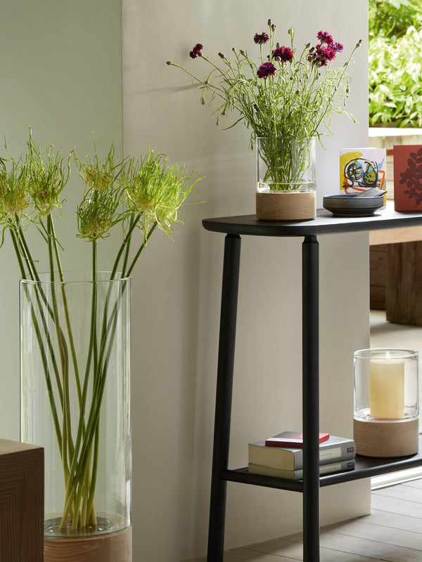 Lotta Vase/Lantern with Ash Base, 24.5"