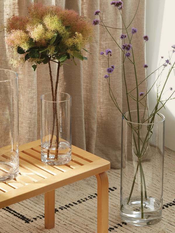 Column Vase/Candleholder 14.25" x 6.75", Clear
