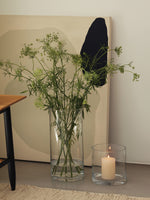 Column Vase/Candleholder 6.75" x 6.75", Clear