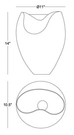 Gage Vase, 14"H