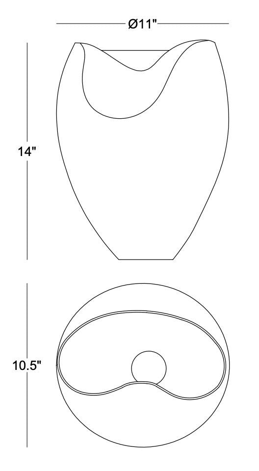 Gage Vase, 14"H