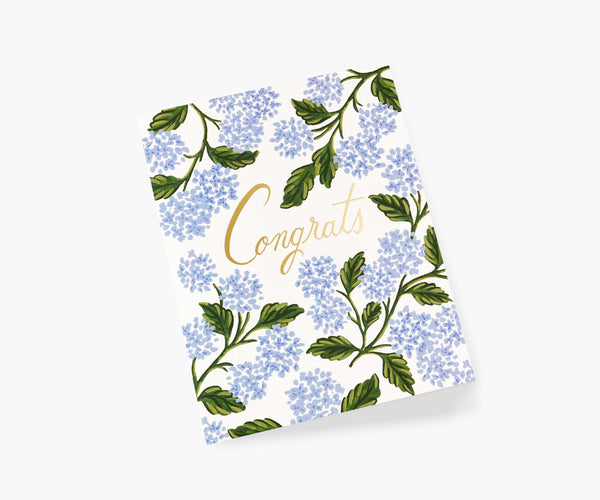 Hydrangea Congrats, Greeting Card