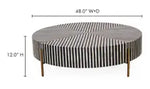 Chameau Medium Coffee Table, 42"W x 42"D x 12"H