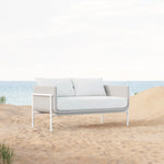 Hampton Loveseat, Beach White, 58.5"W