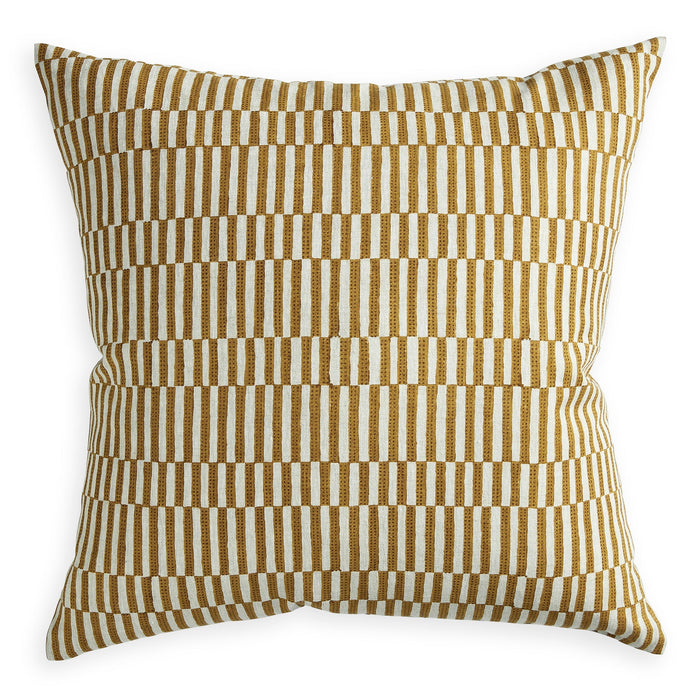 Hanko Saffron Linen Cushion, 22" x 22"