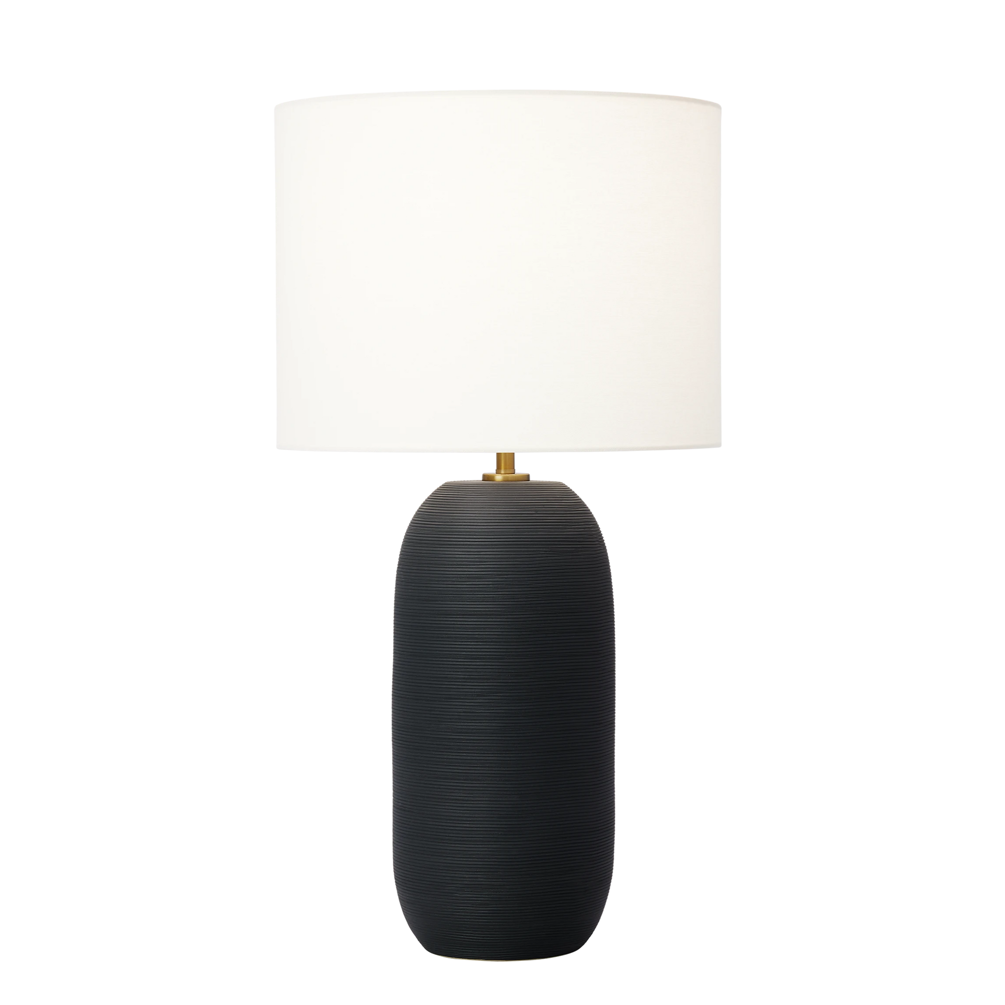 Fanny Slim Table Lamp, Rough Black Ceramic