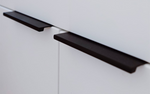 Contemporary 7-1/4" Cabinet Edge Pull, Flat Black, Sold Individually