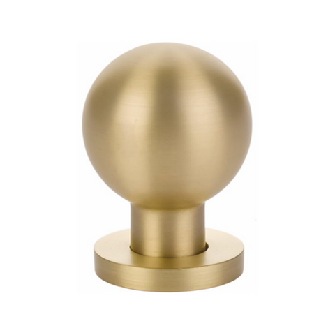 Globe Cabinet Knob, Satin Brass