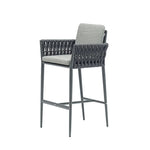 Hug Anthracite Max Rope Barstool, Grey