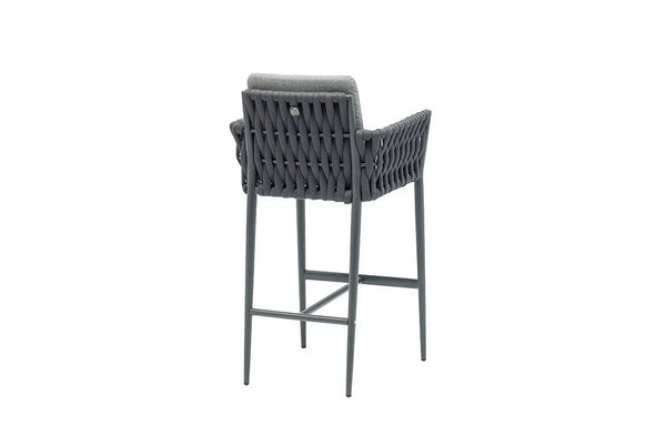 Hug Anthracite Max Rope Barstool, Grey