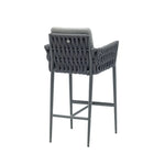 Hug Anthracite Max Rope Barstool, Grey