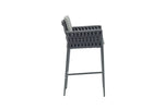 Hug Anthracite Max Rope Barstool, Grey