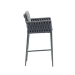 Hug Anthracite Max Rope Barstool, Grey