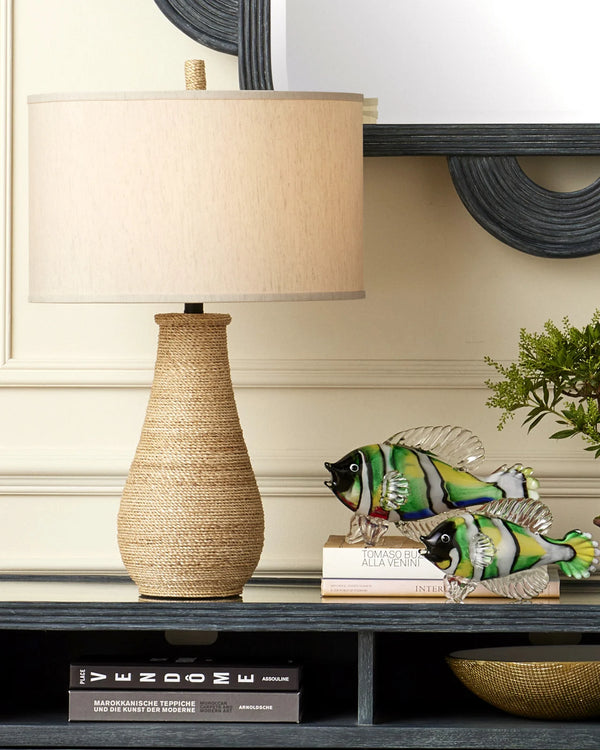 Joppa Table Lamp, Natural Abaca, 28.5"H