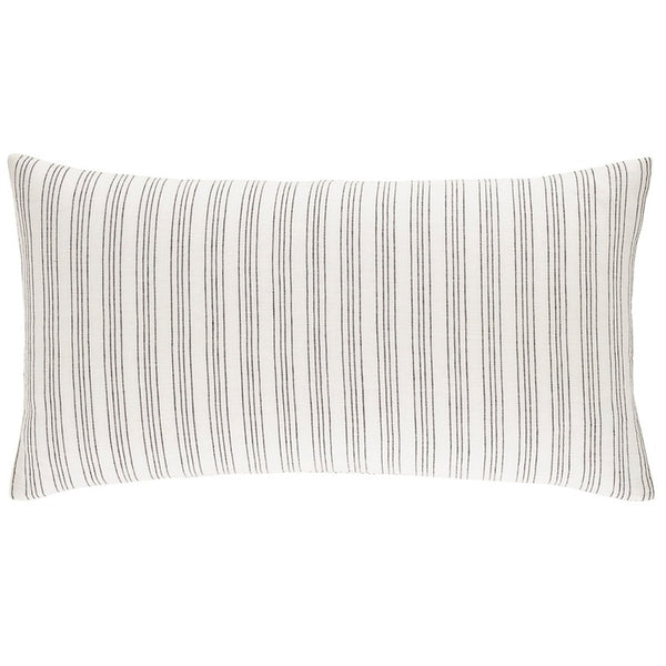 Lush Linen Duvet Cover Collection, Stripe Charcoal