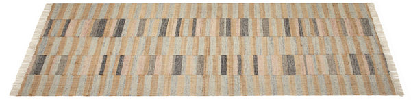 Ravel Stripe Blue Handwoven Wool Rug