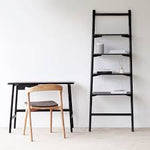 Tosta Leaning Shelf, Black, 26.75" W × 17.25" D × 75.5" H