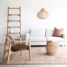 Tosta Leaning Shelf, Light Oak, 26.75" W × 17.25" D × 75.5" H