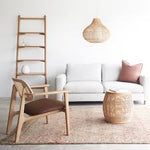 Tosta Leaning Shelf, Light Oak, 26.75" W × 17.25" D × 75.5" H