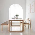 Hover Dining Table, Light Oak, 86.6"W
