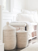 La Jolla Hamper - White, 2 Sizes