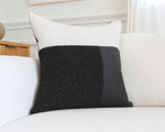 Indi, Boucle + Ostrich Faux Leather, 18" x 18"