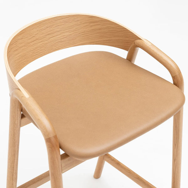 Inlay Counter Stool, Light Oak/Montana Canyon