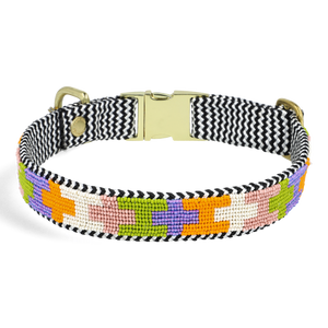 Adjustable Beaded Dog Collar, Jolly Lolly, 5 Sizes