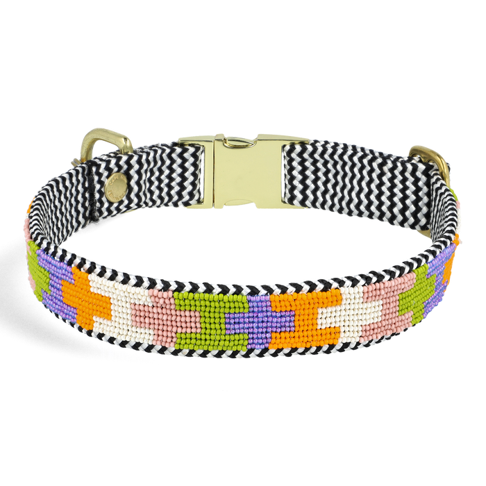 Adjustable Beaded Dog Collar, Jolly Lolly, 5 Sizes