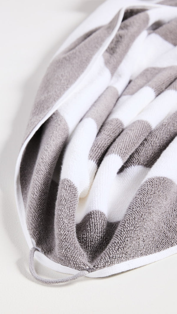 Cabana Stripe Beach Towel, Grey