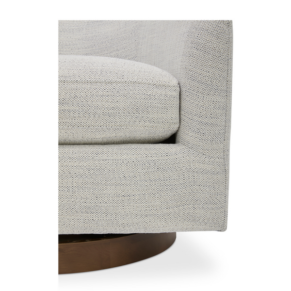 Oscy Swivel Chair, Splashed White