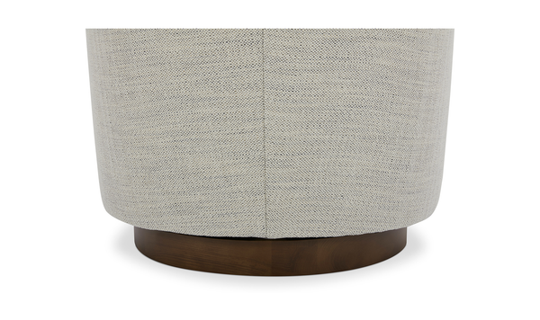 Oscy Swivel Chair, Splashed White