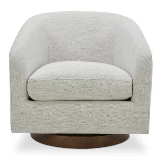 Oscy Swivel Chair, Splashed White