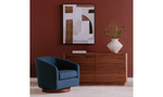 Oscy Swivel Chair, Dark Atlantic