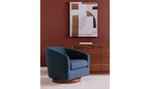 Oscy Swivel Chair, Dark Atlantic
