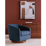 Oscy Swivel Chair, Dark Atlantic