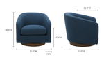 Oscy Swivel Chair, Dark Atlantic