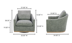 Linden Swivel Chair, Slated Moss