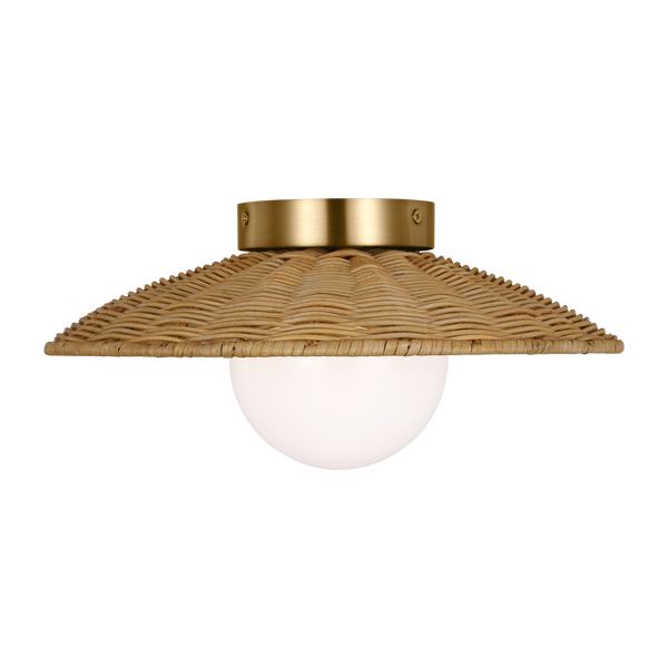 Mari Medium Flush Mount, Burnished Brass