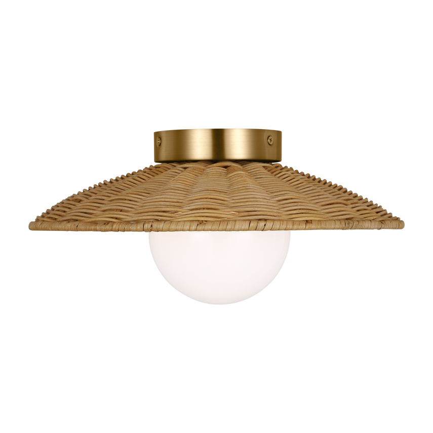 Mari Medium Flush Mount, Burnished Brass