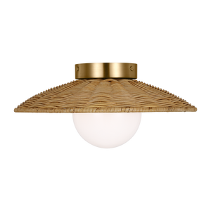 Mari Medium Flush Mount, Burnished Brass