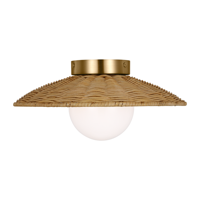 Mari Medium Flush Mount, Burnished Brass