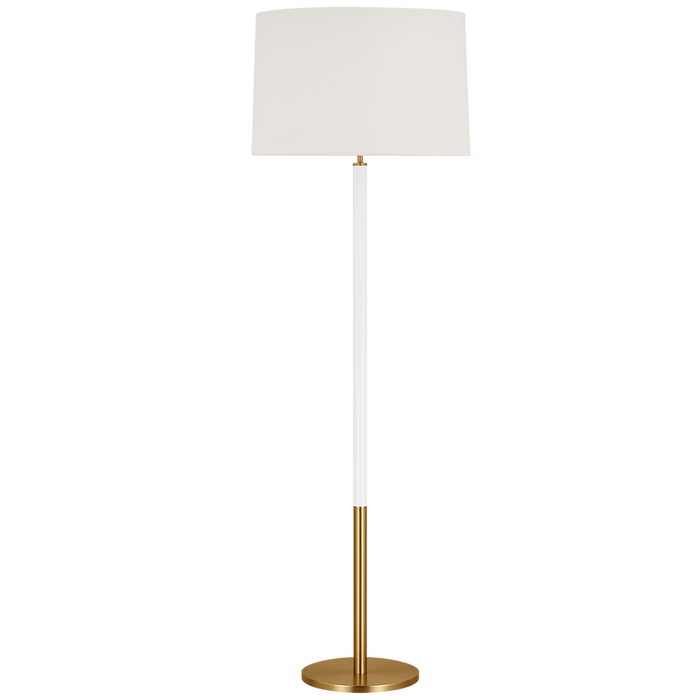 Monroe Large Floor Lamp, Burnished Brass