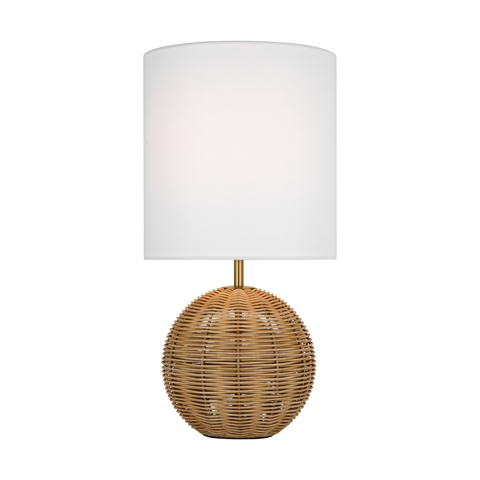 Mari Small Table Lamp, Brushed Brass