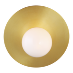 Nodes Large Angled Sconce, Burnished Brass, 8"W x 7.6"H